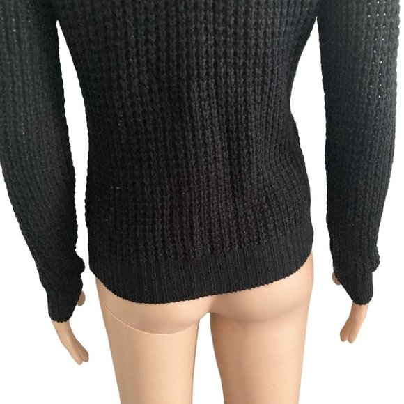 Ambiance Apparel Sweater Womens Small Black Criss Cross Back - Picture 7 of 10